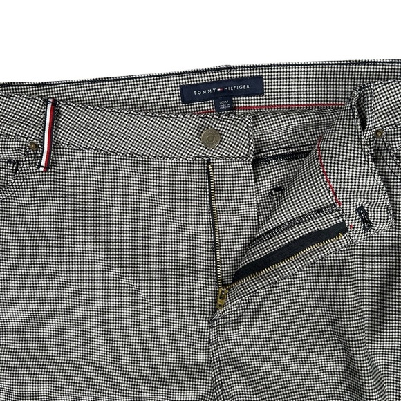 Tommy Hilfiger Womens Black White Houndstooth Stretchy Knit Dress Pants - Picture 8 of 11